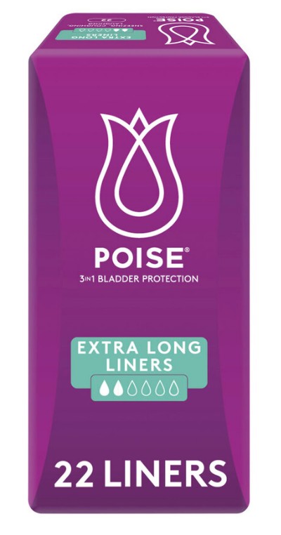 Poise Extra Long Liners - 22 Pack