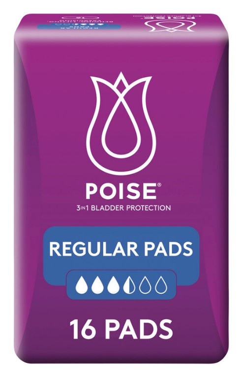 Poise Regular Pads - 16 Pack