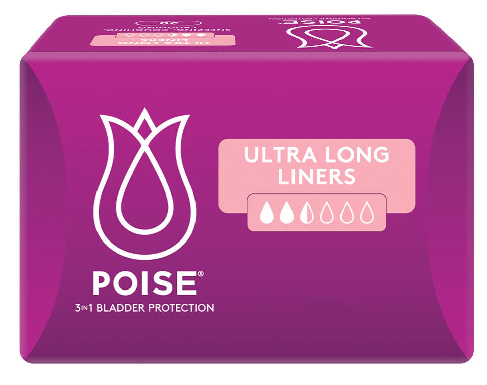 Poise Ultra Long Liners - 20 Pack