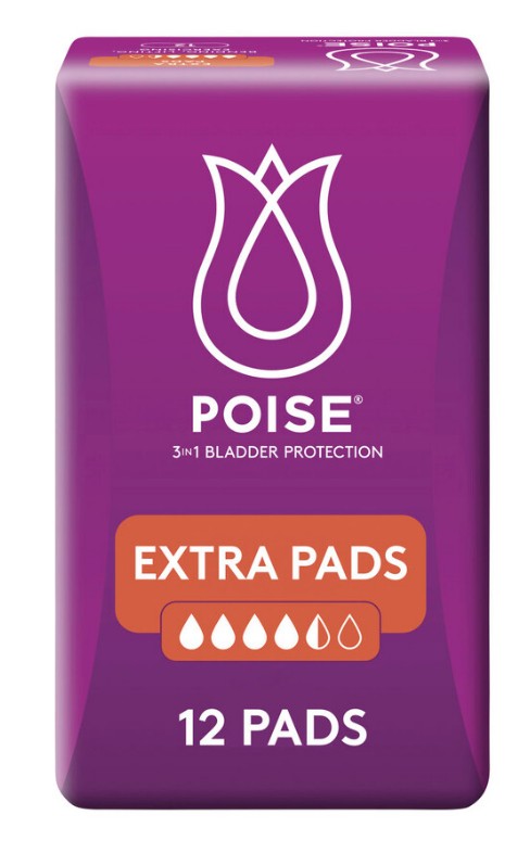 Poise Extra Pads - 12 Pack