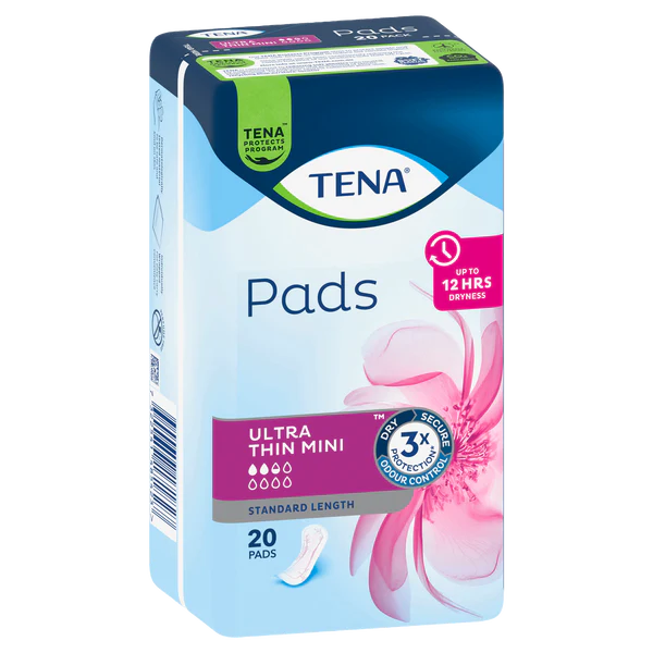TENA Pads Ultra Thin Mini Standard Length - 2.5 Drops - 20PK