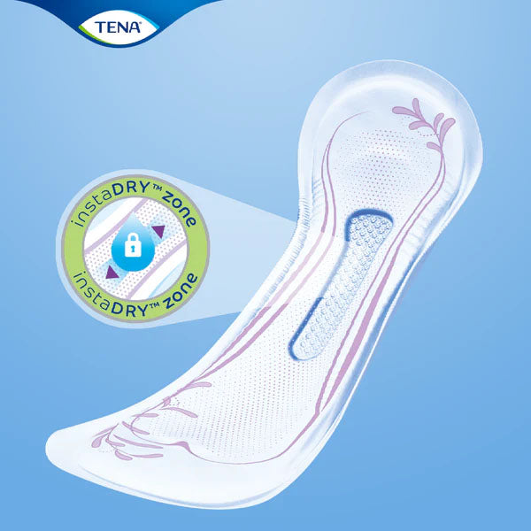 TENA Pads InstaDRY Long Length 338x124mm 420ml - 8 Pack