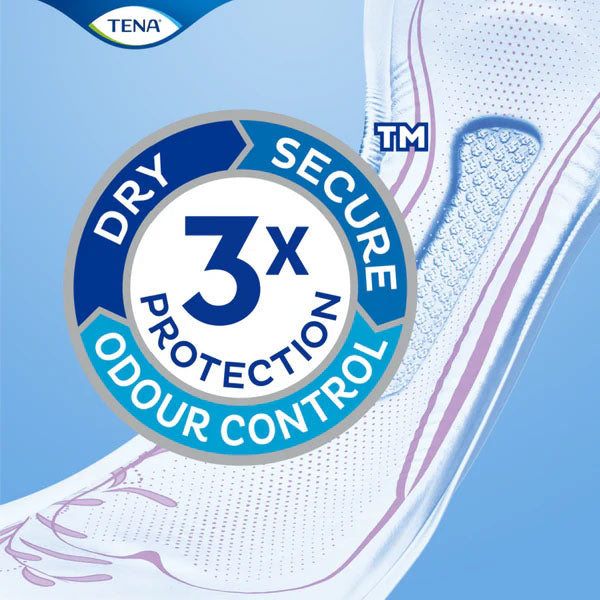 TENA Pads InstaDRY Long Length 338x124mm 420ml - 8 Pack