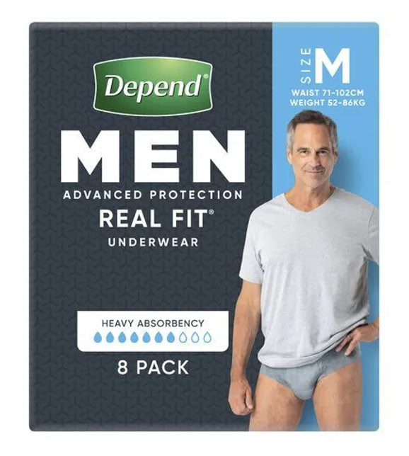 Depend Real Fit Regular (Men) - 8 Pack