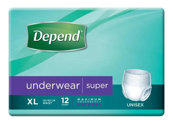 Depend Underwear Super (Unisex) - 12 Pack