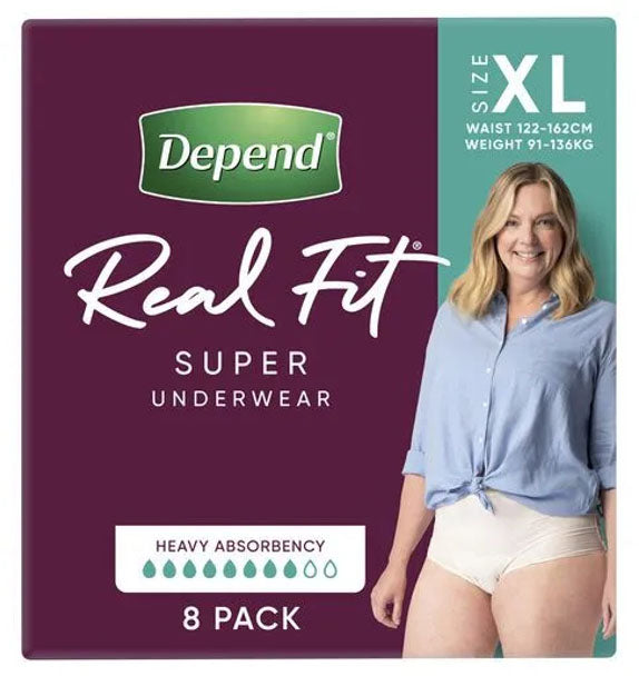 Depend Real Fit Super (Women) - 8 Pack