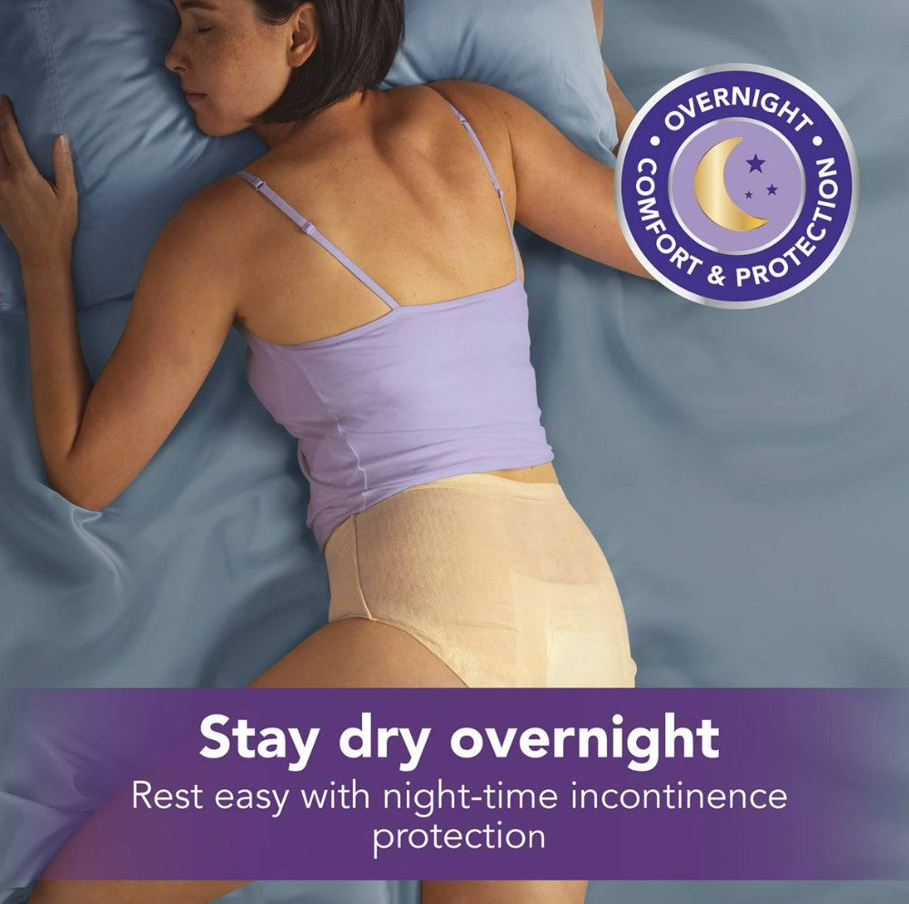 Depend Real Fit Night Defence Pants (Women) - Large - 8 Pack