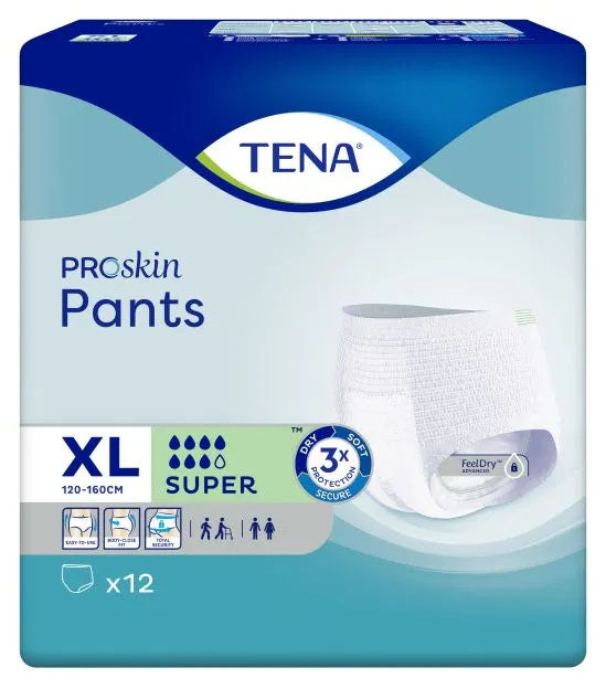 TENA ProSkin Pants Super (Unisex) 12 Pack