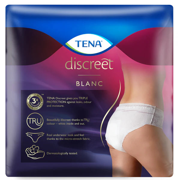 TENA Discreet Blanc Low Waist Pants (Women) - 8 Pack