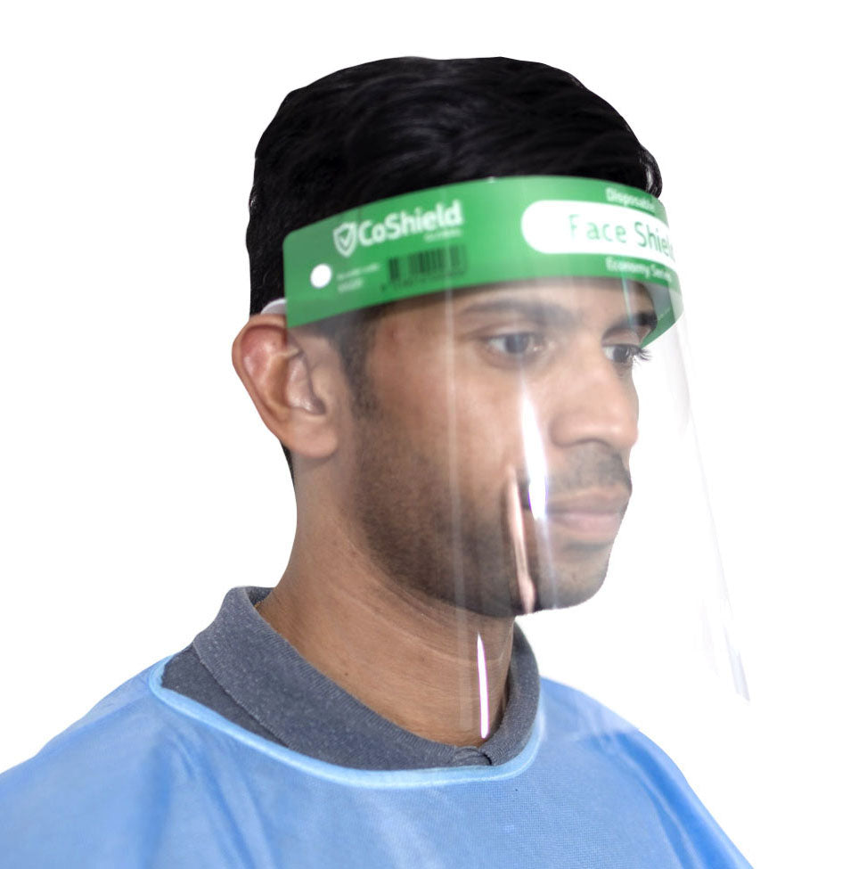 CoShield Disposable Face Shields (Green) - 10 pack