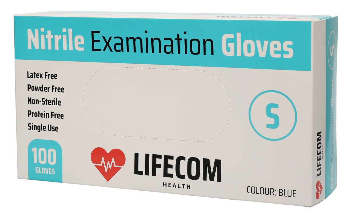 Lifecom Nitrile Examination Gloves (Blue)
