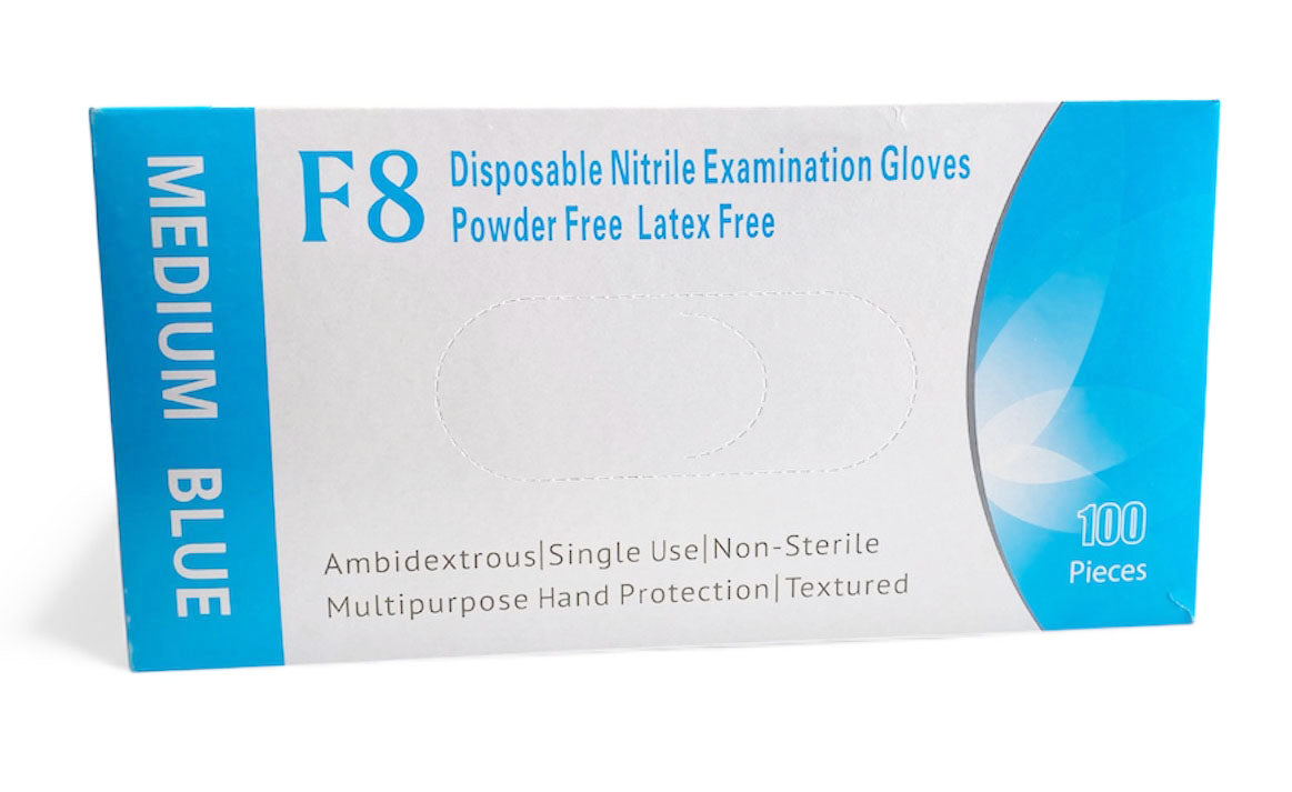 Fortun8 Nitrile Examination Gloves (Blue)