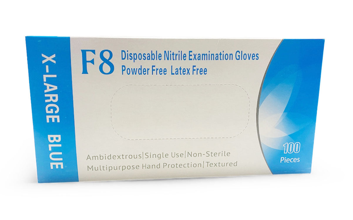 Fortun8 Nitrile Examination Gloves (Blue)