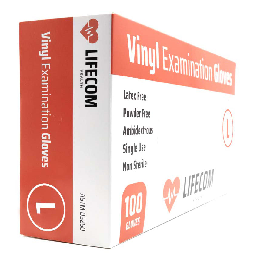 Lifecom Vinyl Examination Gloves (Clear)