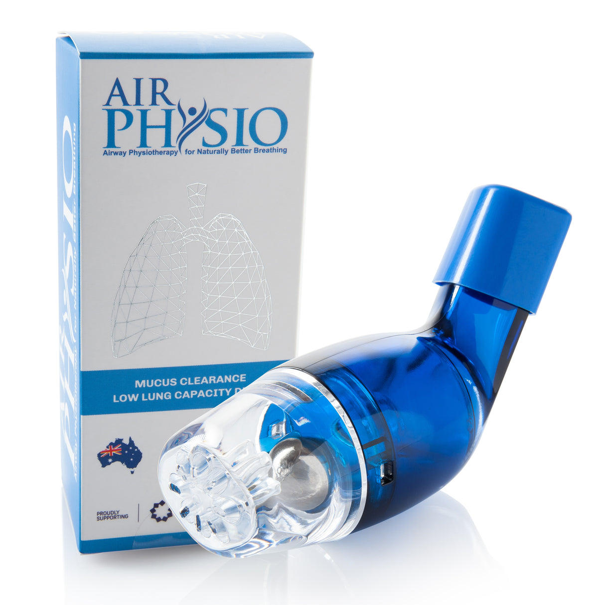 AirPhysio Device for Low Lung Capacity (Blue)