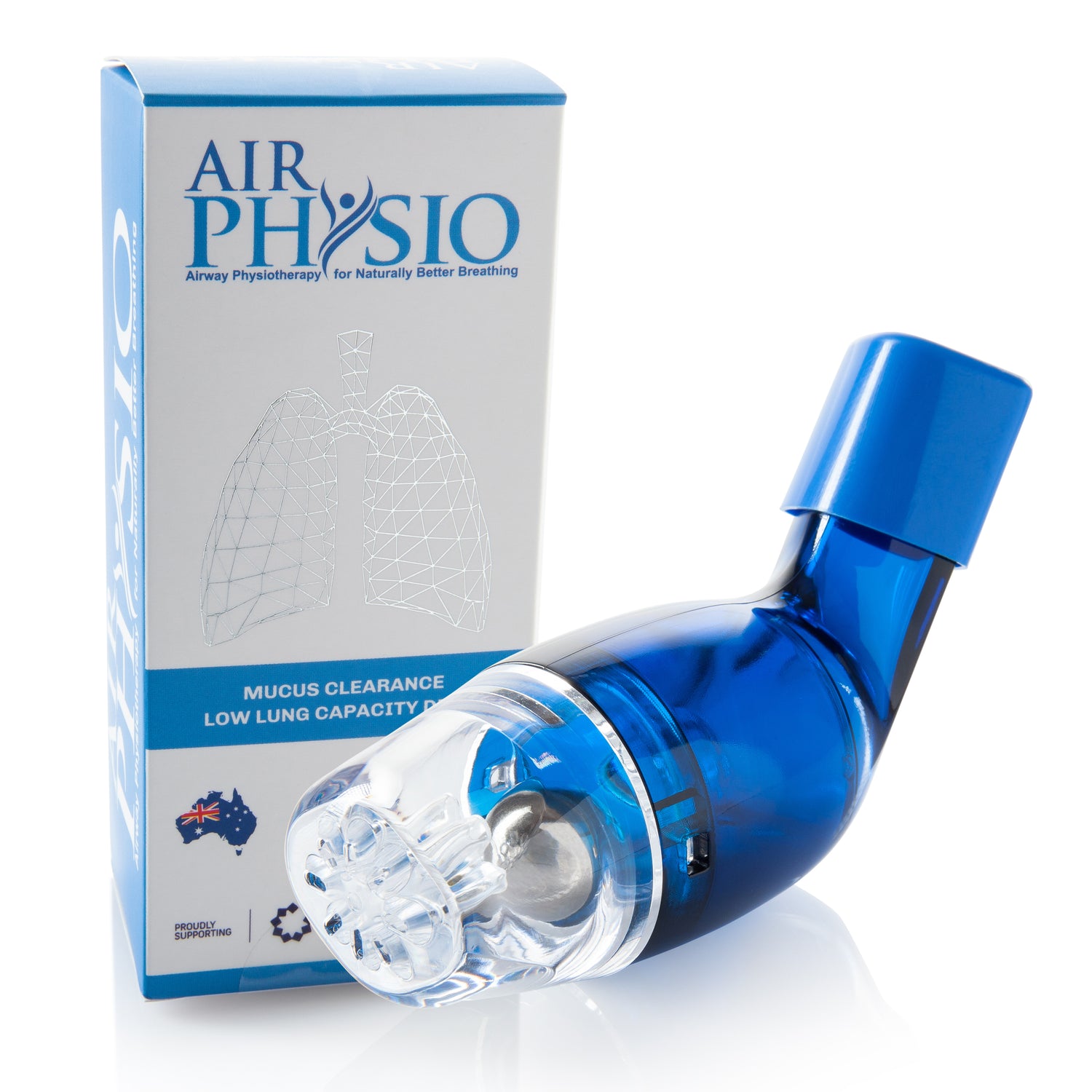 AirPhysio Device for Low Lung Capacity (Blue)