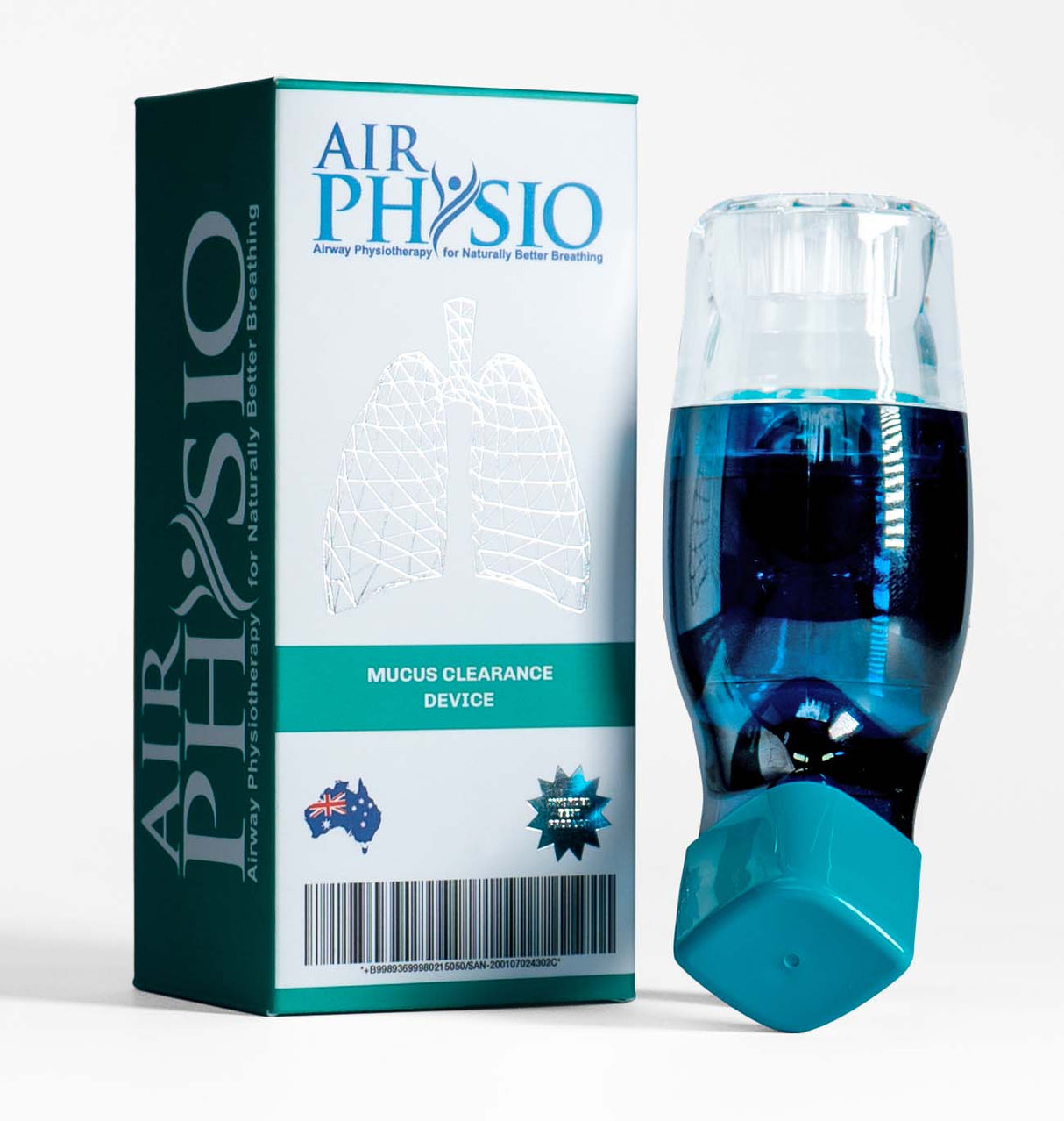 AirPhysio Device for Average Lung Capacity (Teal)