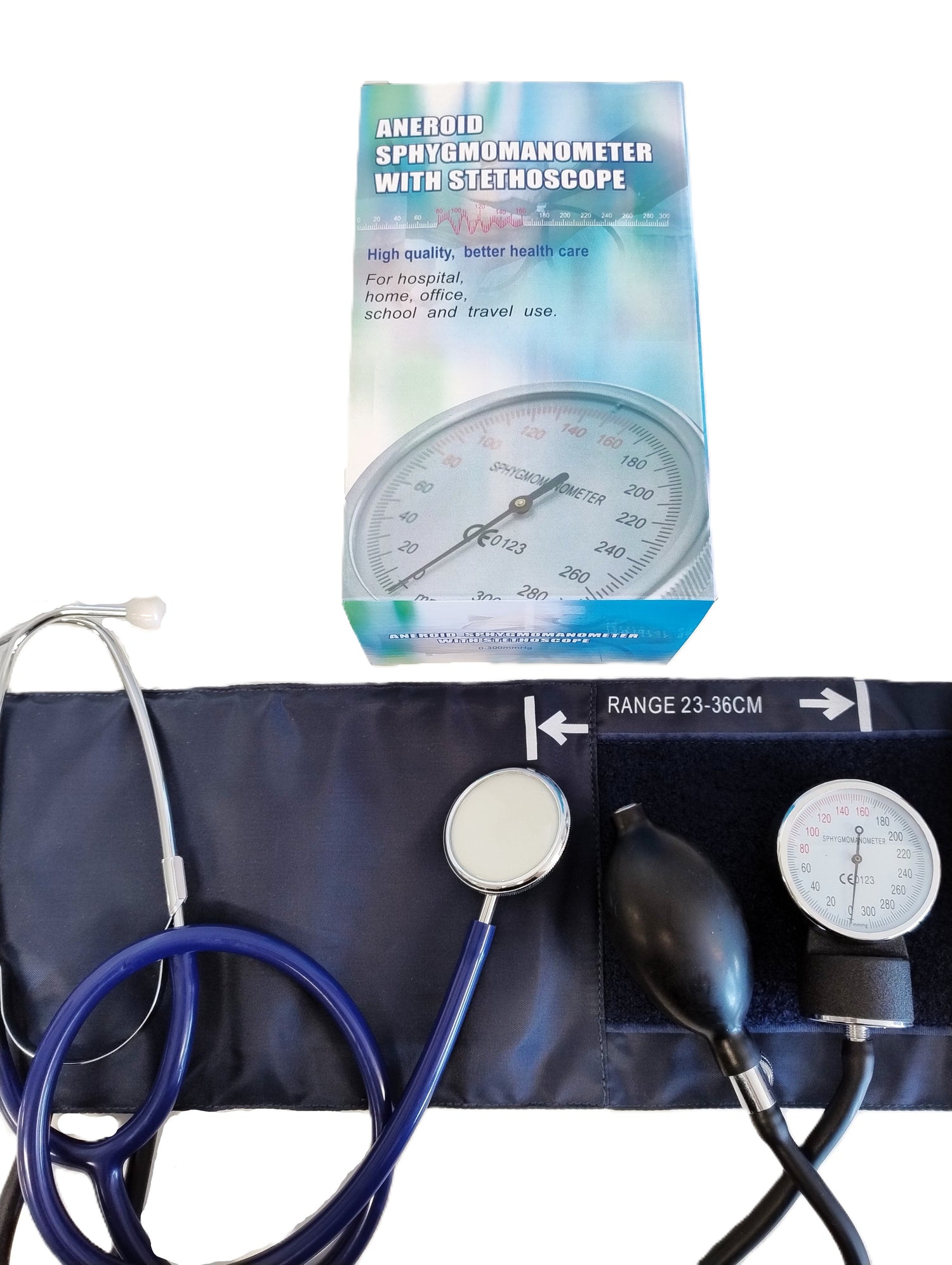 Aneroid Sphygmomanometer with Stethoscope