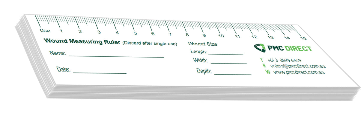 Wound Measurement Ruler 15cm - 50 Pad
