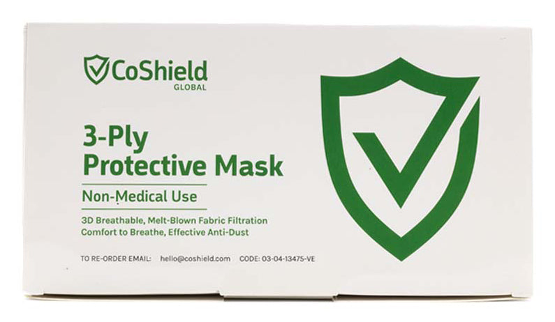 CoShield Disposable Surgical Masks (ASTM Level 1 / General) - 50 masks per box
