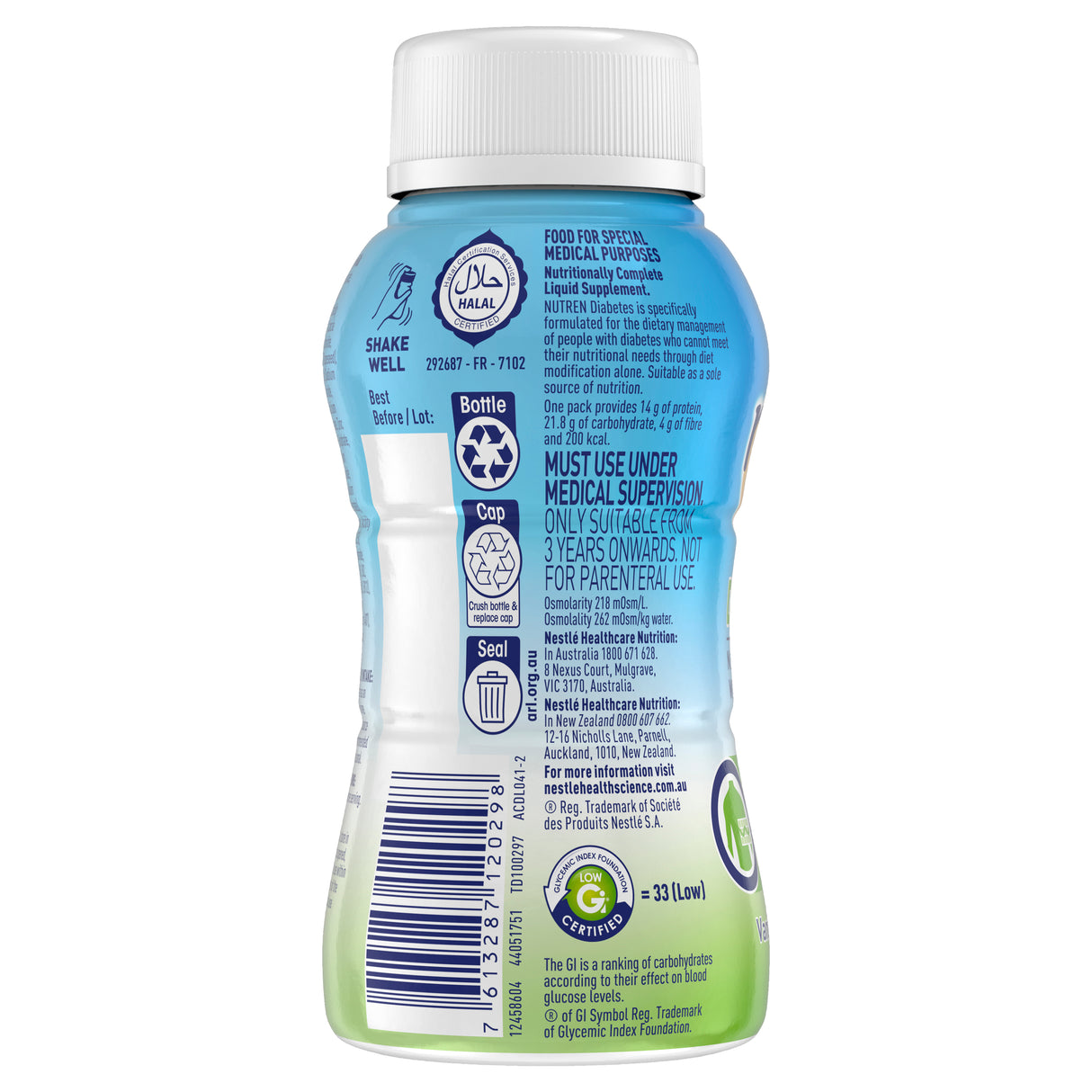 NUTREN Diabetes (Vanilla) 200mL - 4 Pack