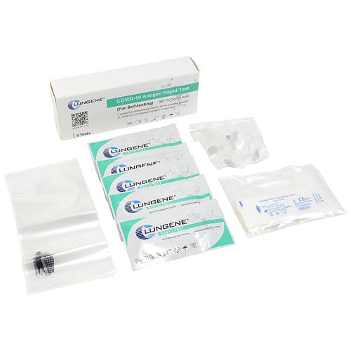 Clungene COVID-19 Nasal Rapid Antigen Test - Box of 5 (Expire Nov 2025)