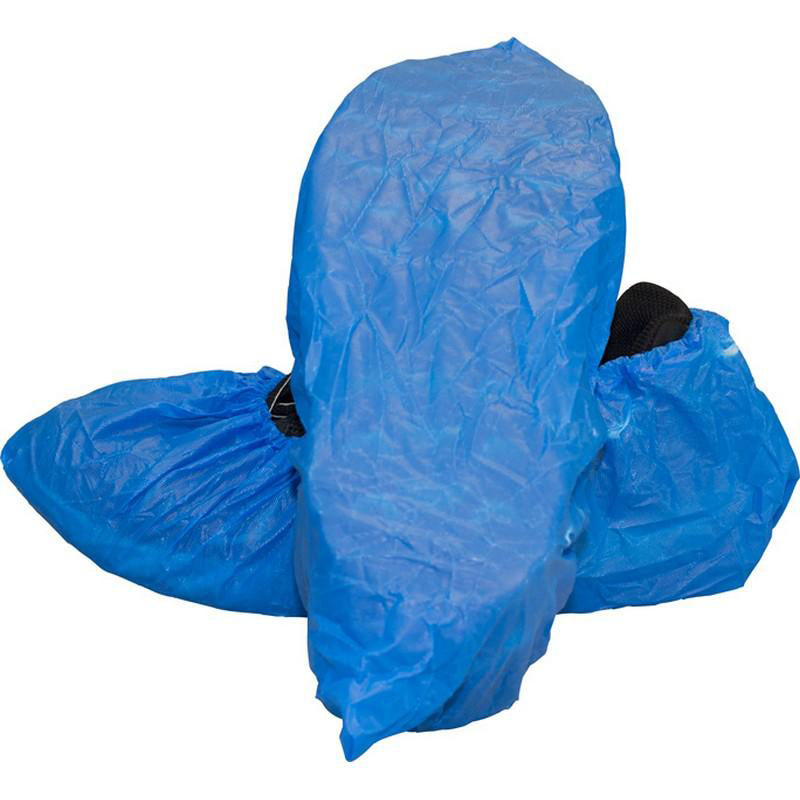 Disposable CPE Water-Proof Shoe Covers (Blue) - 50 pairs