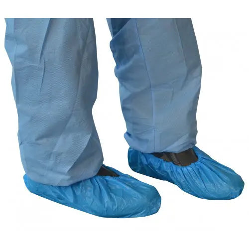 Disposable CPE Water-Proof Shoe Covers (Blue) - 50 pairs