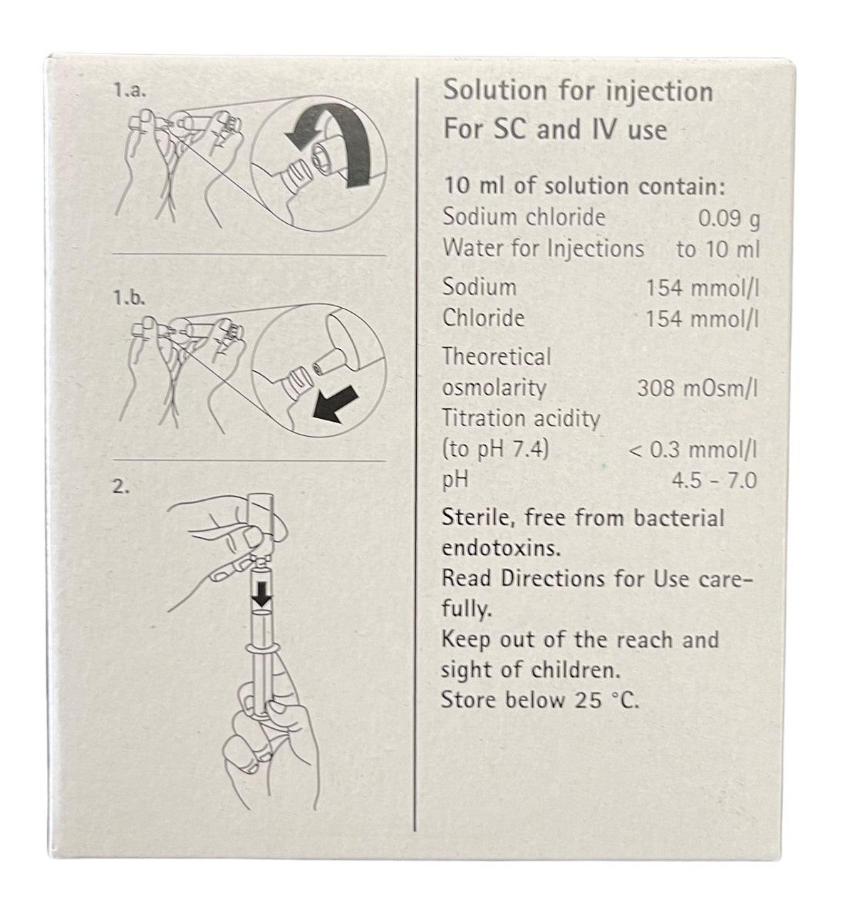 B.Braun Sodium Chloride 0.9% Saline Injection Solution Ampule - 10ml