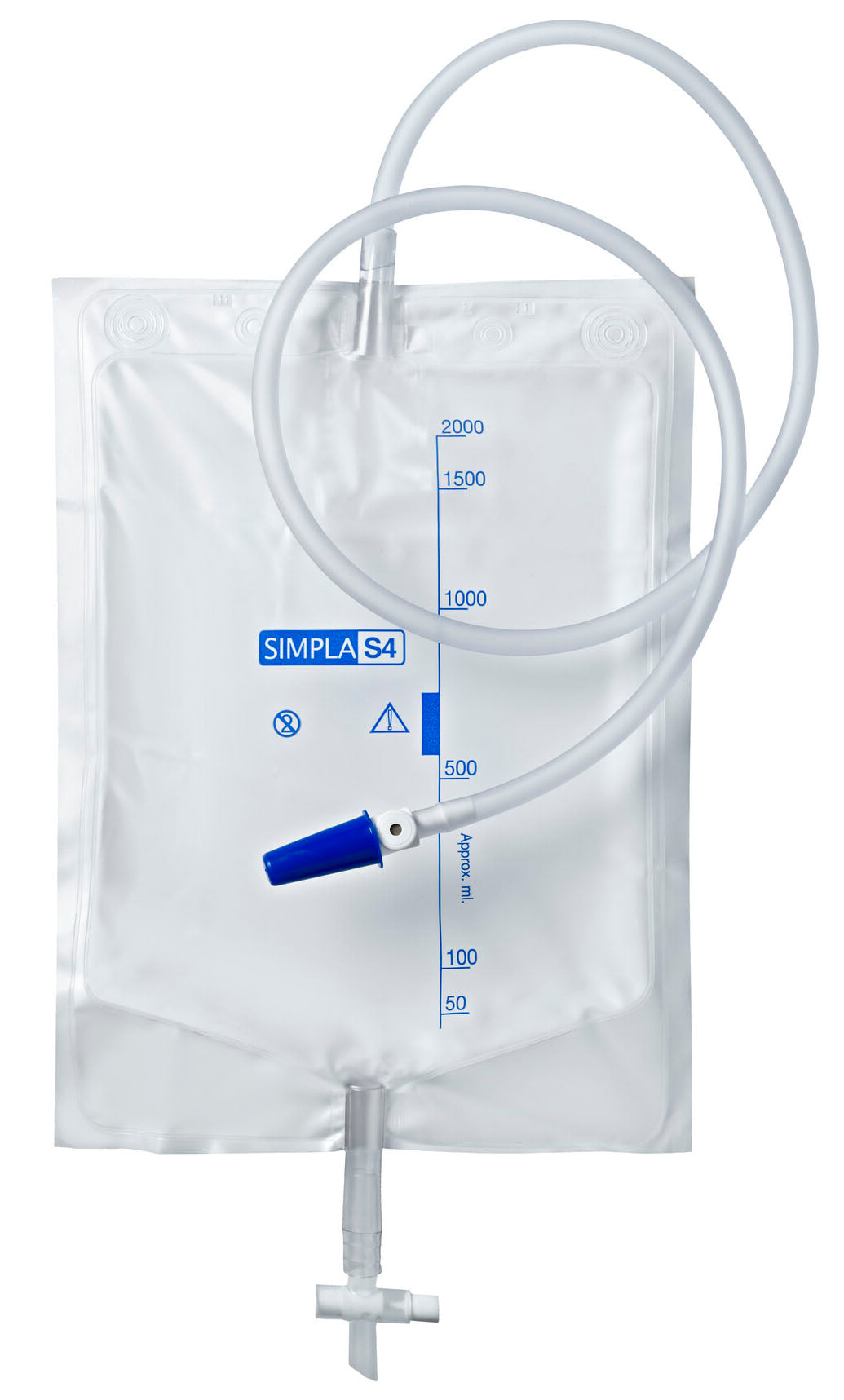 Simpla Drainage Bag S-4 2000ml (Sterile) - T-Tap