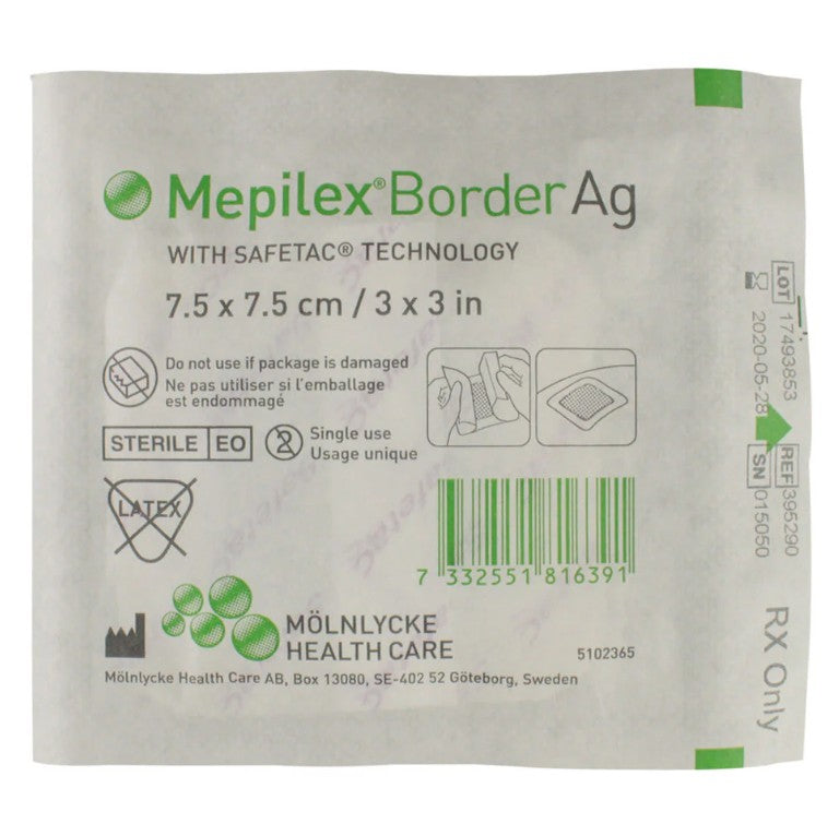 Mepilex Ag Bordered Antimicrobial Foam Dressing