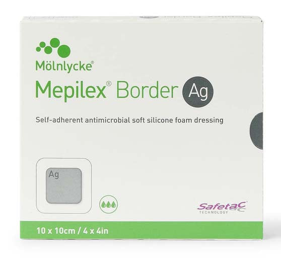 Mepilex Ag Bordered Antimicrobial Foam Dressing
