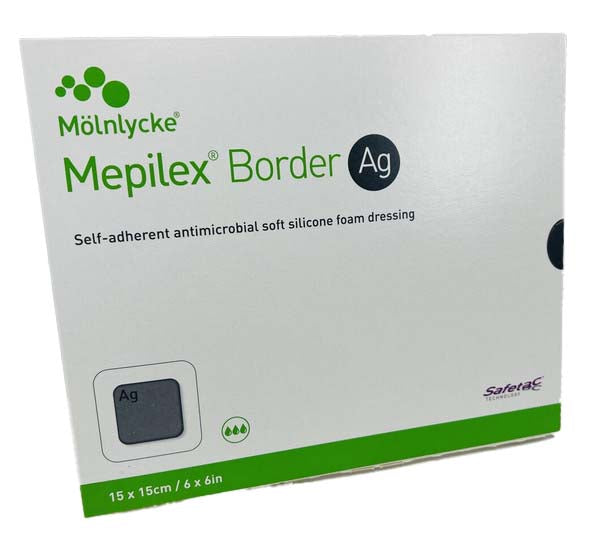 Mepilex Ag Bordered Antimicrobial Foam Dressing