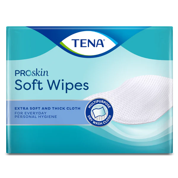 TENA PROskin Soft Dry Wipes - 19 x 30cm -  135 Pack