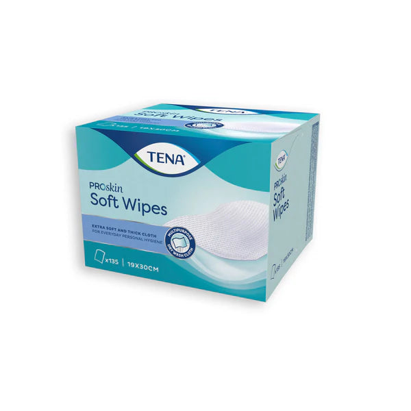 TENA PROskin Soft Dry Wipes - 19 x 30cm -  135 Pack
