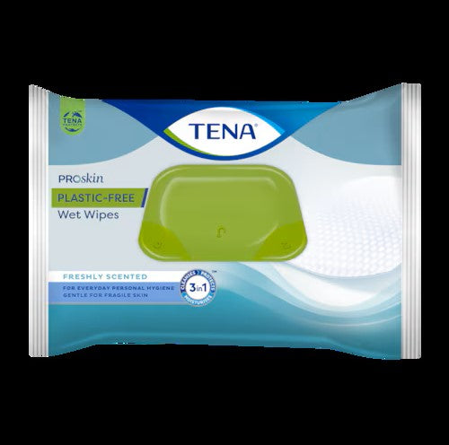 TENA PROskin Plastic-Free Wet Wipes 20 x 30cm - 48 Pack