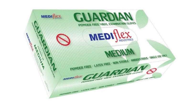 Mediflex Guardian PF Vinyl Gloves (Clear)