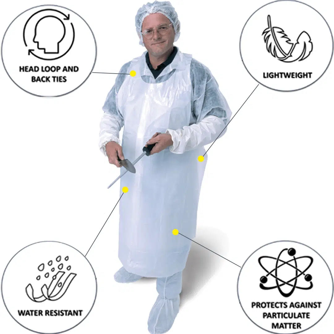 Proval PE Disposable Apron (White)