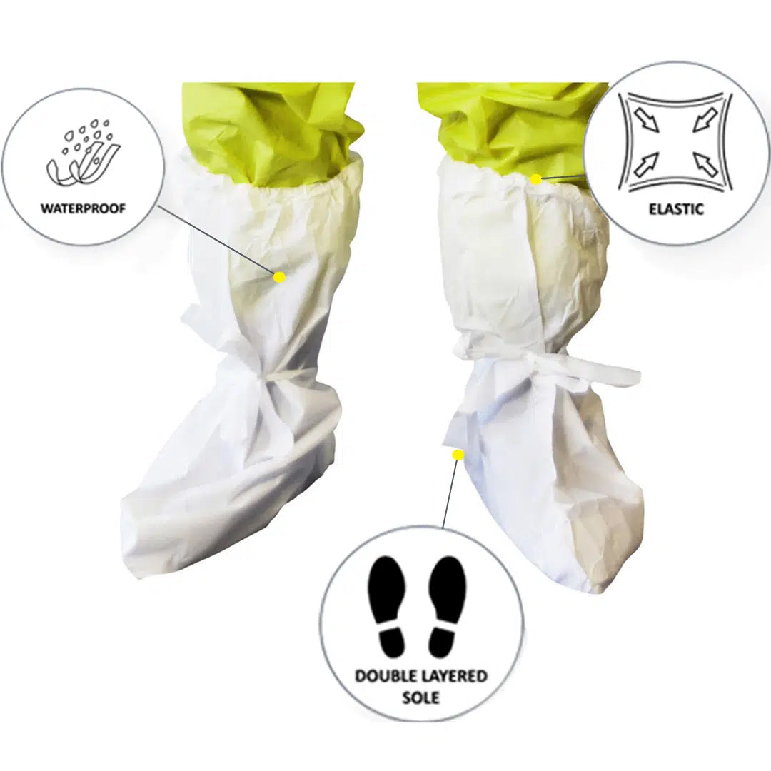 Proval Disposable CPE Boot Covers (White) - 25 pairs