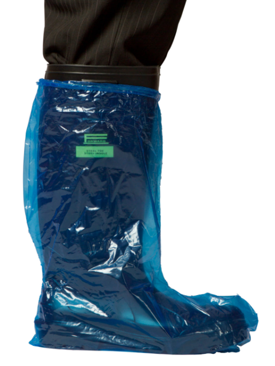 Disposable CPE Boot Covers (Blue) - 25 pairs