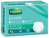 Depend Briefs Super Plus (Unisex) - 15 Pack