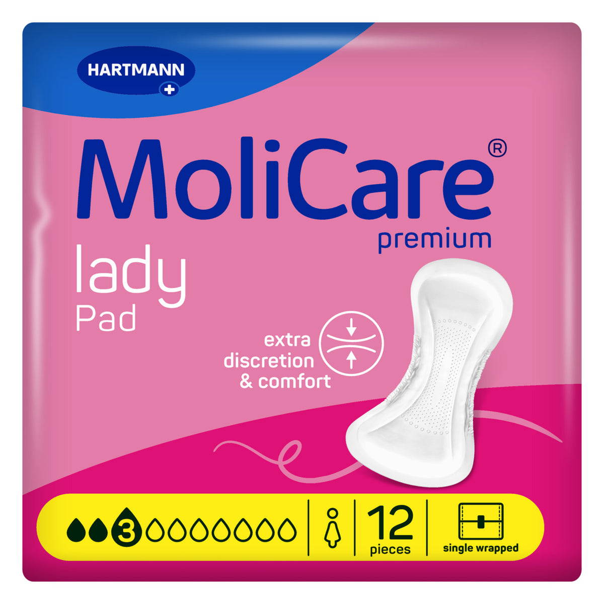 MoliCare Premium Lady Pad - 3 Drops - 12 Pack