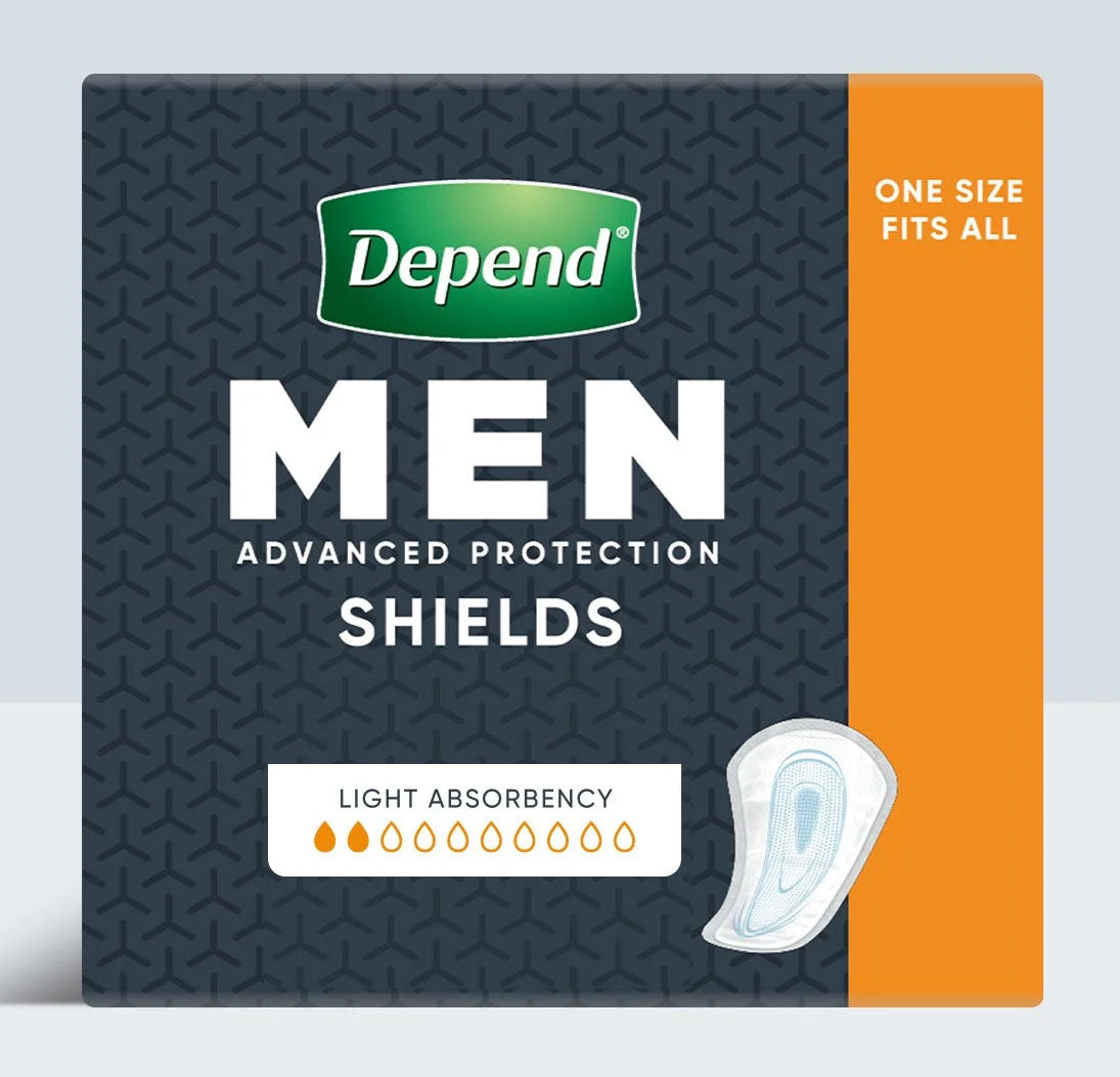 Depend Shields for Men - One Size - 14 Pack