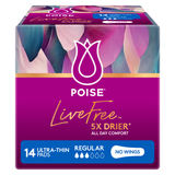 Poise LIVEFREE Regular Pads - 14 Pack