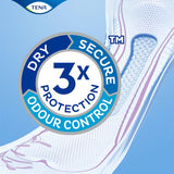 TENA Pads InstaDRY Extra Long Length 377x126mm 560ml - 6 Pack