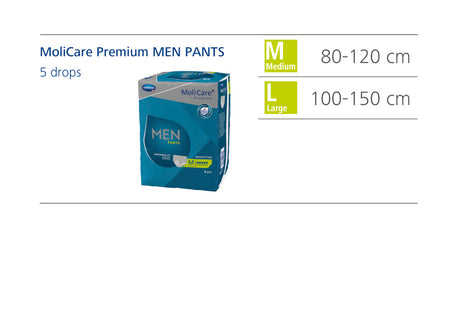 MoliCare Premium Men Pants - 5 Drops - Medium - 8 Pack