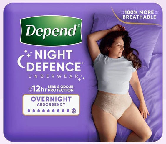 Depend Night Defence Pants (Women) - Large - 8 Pack