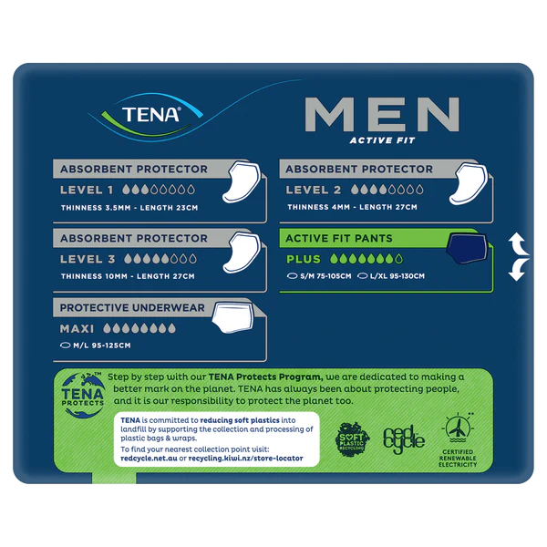TENA Active Fit Pants Plus (Men) Navy