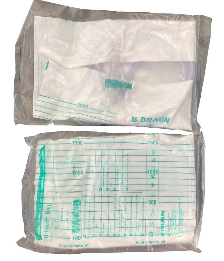 Urimed Drainage Bag 2000ml (Non-Sterile) 120cm Tube - T-Tap