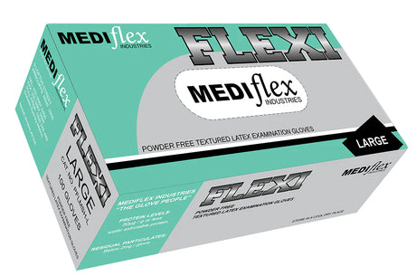 Mediflex Flexi Powder Free Latex Gloves (Clear)